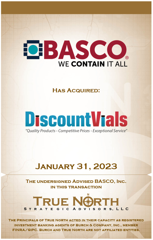 True North Transactions: BASCO - Discount Vials