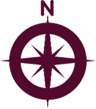 Burgundy compass