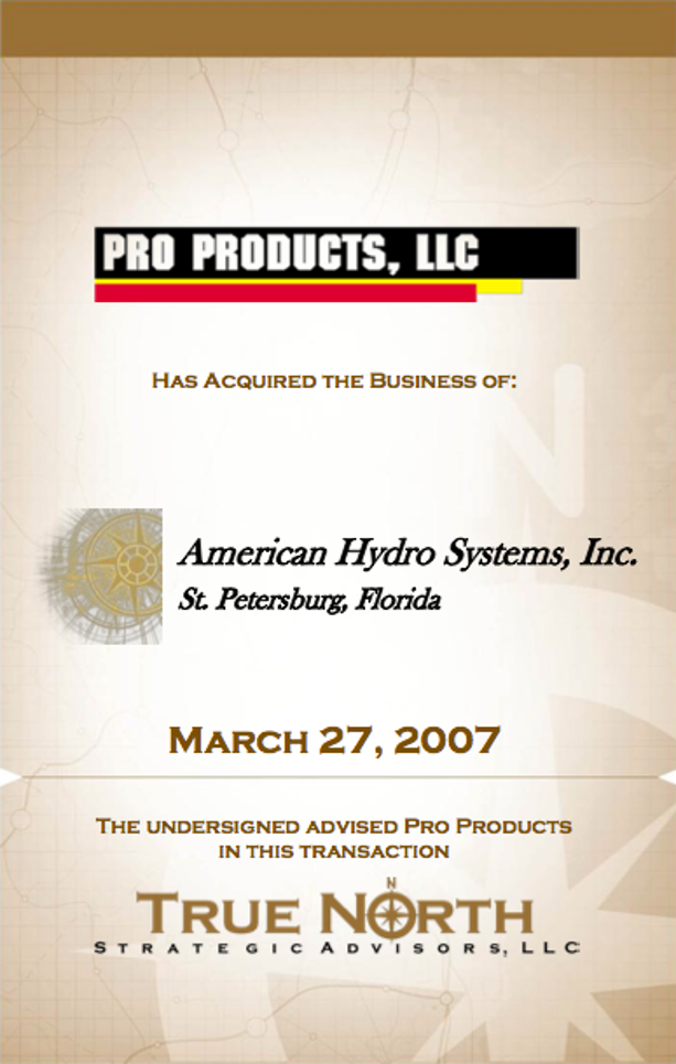 Pro Products - American Hydro